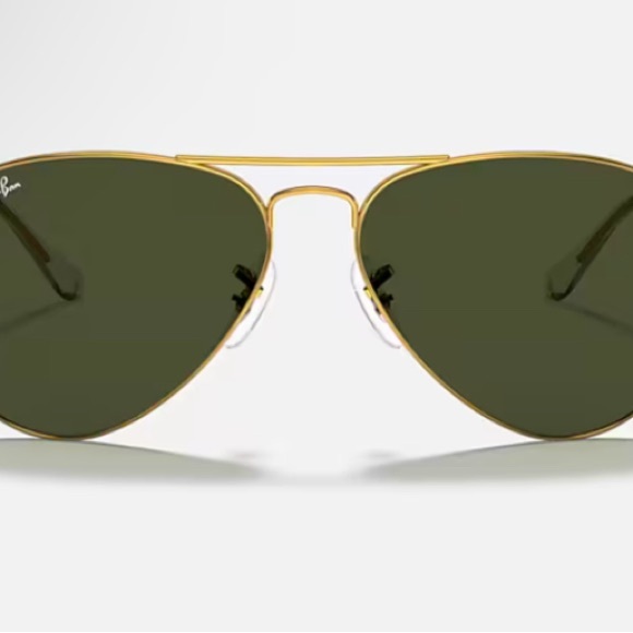 Ray-Ban “Classic Aviator” Sunglasses - Polished Gold and G-15 Green main image 8